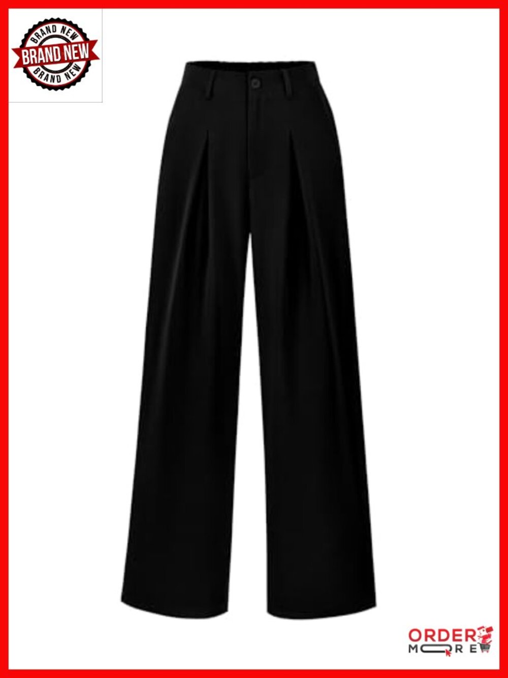 Wide Leg High Waisted Palazzo Business Casual Pants Pleated